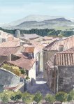 Caunes Rooftops Landscape